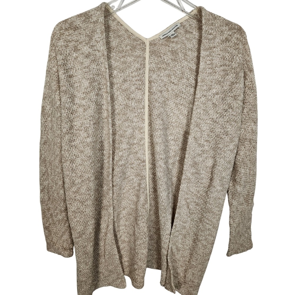 American Eagle Outfitters Open Front Knit‎ Cardigan Sweater Beige Small